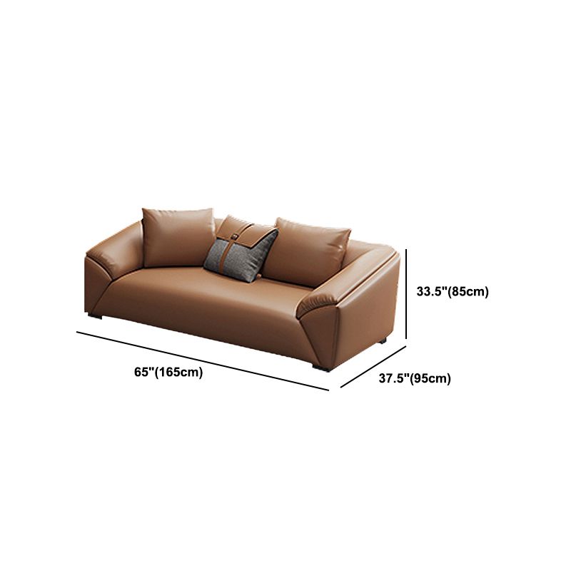 Contemporary Cushions Sloped Arm for Living Room Stationary Sofa