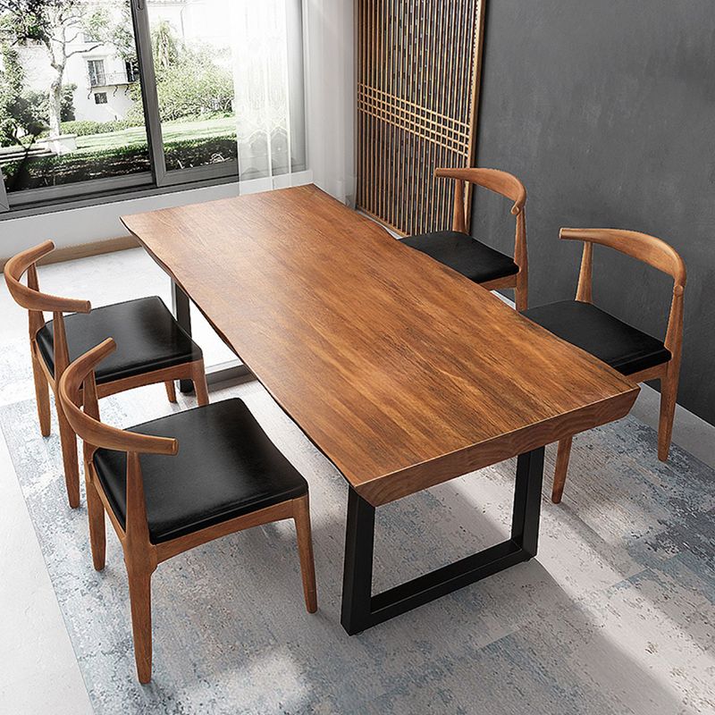 Rechteck -Büroschreibtisch mit industriellem Schreibtisch mit Metallbeinen