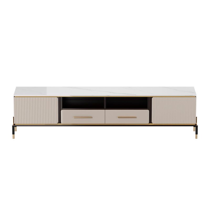 Glam TV Stand Console Stone Media Console TV Stand with 2 Drawers Clearhalo 'furn' 'furn_tv_stands_entertainment_centers' 'Furniture' 'Living Room Furniture' 'TV Stands & Entertainment Centers' 'TV Stands & Media Storage Furniture' 'tv_stands_entertainment_centers' 1200x1200_e5d916b9-ccd9-48e1-9fa5-71324c8bb35e