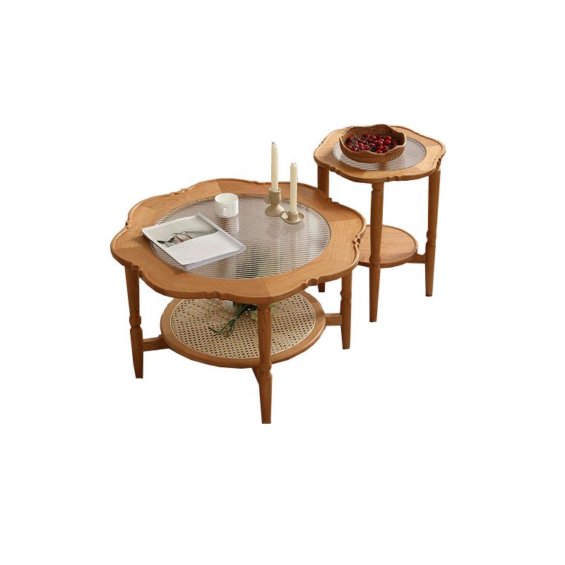 4 Legs Coffee Table No Distressing Solid Wood Coffee Table with Shelf Clearhalo 'Coffee & Accent Tables' 'Coffee Tables' 'coffee_tables' 'furn' 'furn_coffee_tables' 'Furniture' 'Living Room Furniture' 1200x1200_e5d96ed8-f5a4-45d3-abf5-5cb4b40dd7a2