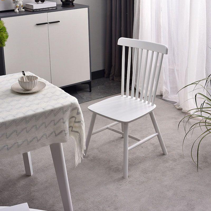 Contemporary Wood Chair Windsor Back Side Chair in Matte Finish for Home Clearhalo 'Dining Chairs' 'Dining Tables & Seating' 'dining_chair' 'furn' 'furn_dining_chair' 'Furniture' 'Kitchen & Dining Furniture' 1200x1200_e5d98345-841d-445c-a374-9f40393b2153