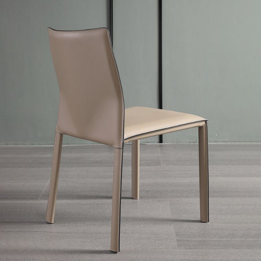 Dining Room Armless Chair Home Faux Leather Parsons Dining Chair