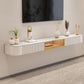 Modern Stone TV Stand Floating TV Media Stand con cajones para la sala de estar