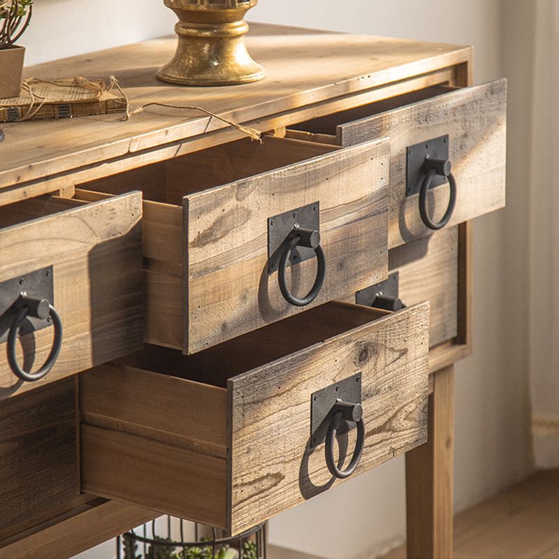Commode traditionnelle en bois massif, commode de rangement pour chambre à coucher