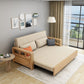 Linen Square Arm Sofa Contemporary Convertible Bed Sofa for Living Room