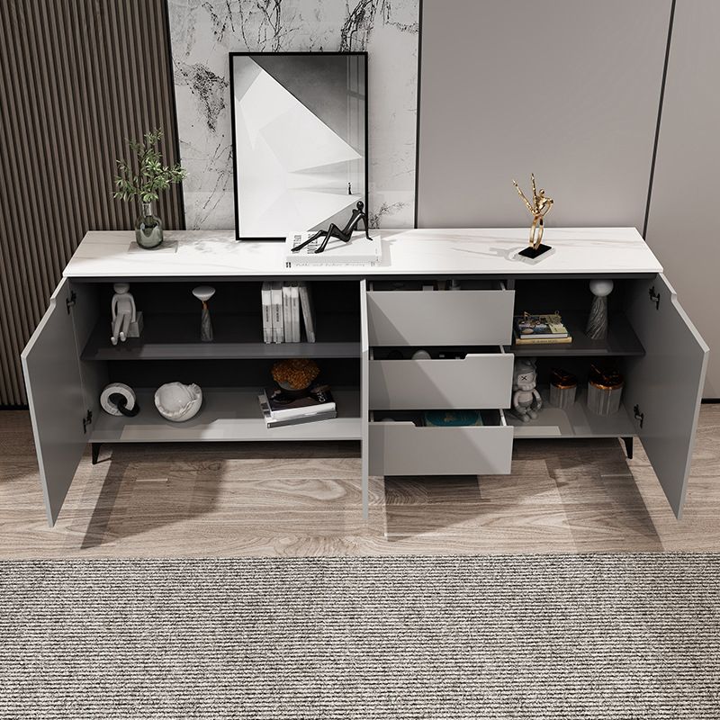 Scheda laterale in stile glam Sinterita Sinterita Sideboard con porta e cassetto per uso domestico