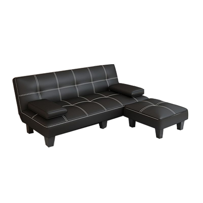 Contemporary Armless Sectional Leather Tufted Convertible Sofa for Living Room Clearhalo 'furn' 'furn_sectionals' 'Furniture' 'furniture_sectionals' 'Living Room Furniture' 'Sectionals' 1200x1200_e5dec68e-8c4b-49c7-ab89-2f13d470f2c1