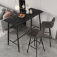 Modern Marble Table with Rectangle Table Top Black Trestle Table - 41.3" H Clearhalo 'Bar Furniture' 'Bar Tables' 'bar_tables' 'furn' 'furn_bar_tables' 'Furniture' 'furniture_bar_tables' 'Kitchen & Dining Furniture' 1200x1200_e5df67a6-c61d-4988-8ca7-21ce4adb34a5
