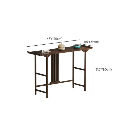 Wood Hall Console Table Mid Century Modern Rectangle End Table