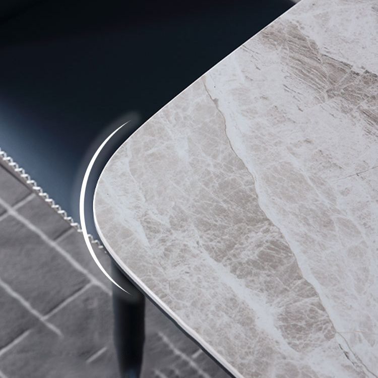 Designer Style Sintered Stone Dining Set Rectangle 1/4/5/7 Pieces Dining Room Table Set Clearhalo 'Dining Room Sets' 'Dining Tables & Seating' 'dining_room_set' 'furn' 'furn_dining_room_set' 'Furniture' 'furniture_dining_room_set' 'Kitchen & Dining Furniture' 1200x1200_e5dfc0b4-b6b1-4324-b103-19dd1e94ebd0