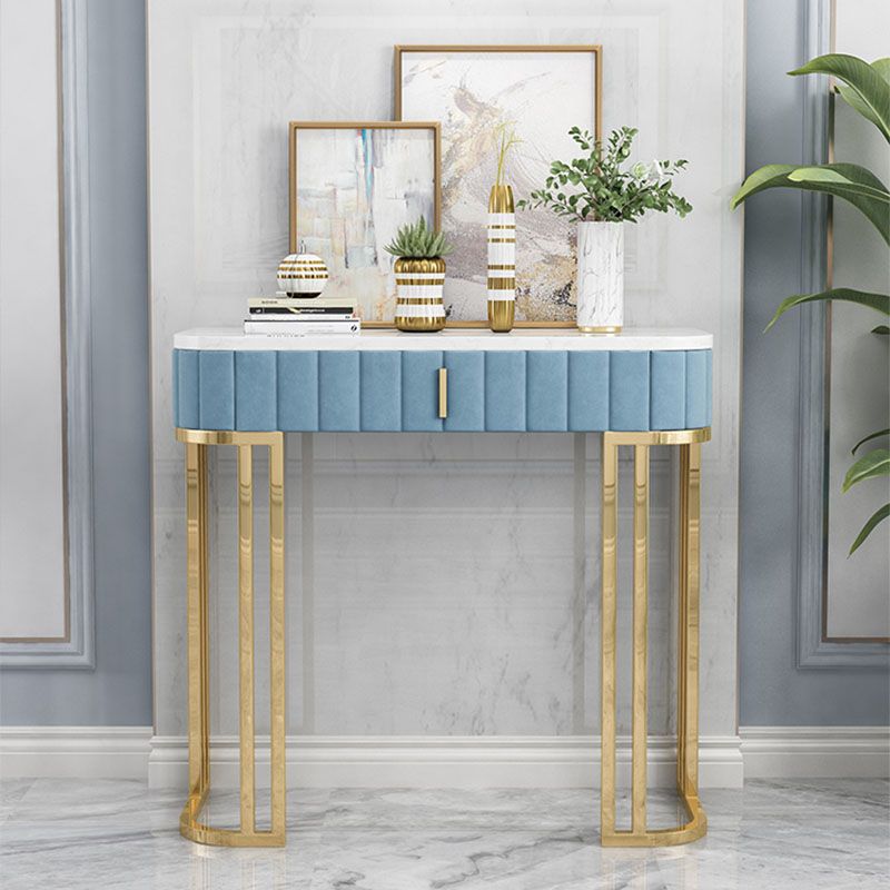 Console in marmo glam Tabella 14 "W Half Moon Console Accent Table per Hall