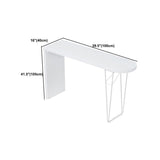 Tavolo da pranzo moderno bar in legno in legno tavolo da pub in altezza bianca con doppio piedistallo