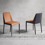 Contemporary Home Upholstered Side Chair Matte Finish Dining Chair