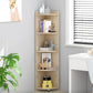 Closed Wooden Bookshelf Modern Home Living Room Multi-layer Corner Bookcase