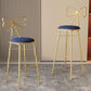 Glam Armless Backrest Counter Stool Iron Cashier Bar Stool with Cushion and Pedal Clearhalo 'Bar Furniture' 'Bar Stools' 'bar_stools' 'furn' 'furn_bar_stools' 'Furniture' 'Kitchen & Dining Furniture' 1200x1200_e5e47d6c-74e7-409b-8ae0-54bd84ab201e