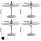 Minimalist Sintered Stone Dining Table Round Shape Kitchen Dining Table with Tulip Base Clearhalo ' dining_table' 'Dining Tables & Seating' 'Dining Tables' 'furn' 'furn_dining_table' 'Furniture' 'furniture_dining_table' 'Kitchen & Dining Furniture' 'kitchen&dining_furn' 'kitchen' 'kitchen_dining_table' 1200x1200_e5e5cb58-87a6-43b9-96e5-6a1fca69f415
