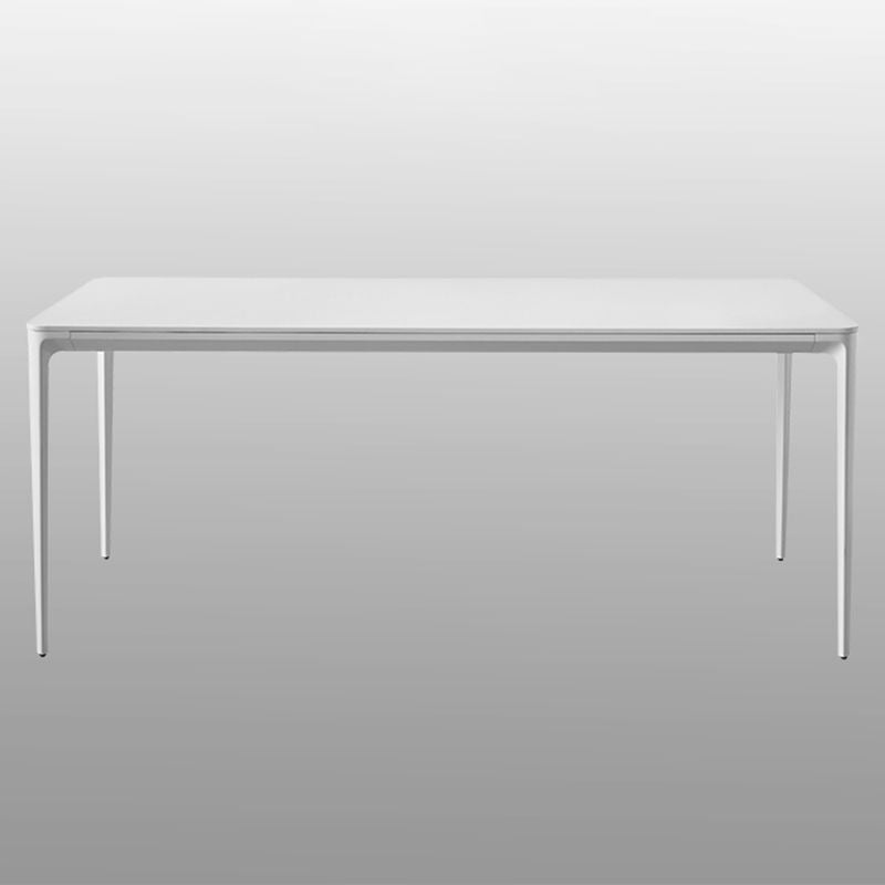 Modern Aluminium Dinette Set 1/2/7 Pieces Rectangle White Sintered Stone Dining Table Set