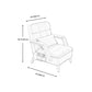 Chaise d'accent tissu de salon pliable contemporain chai avec coussin