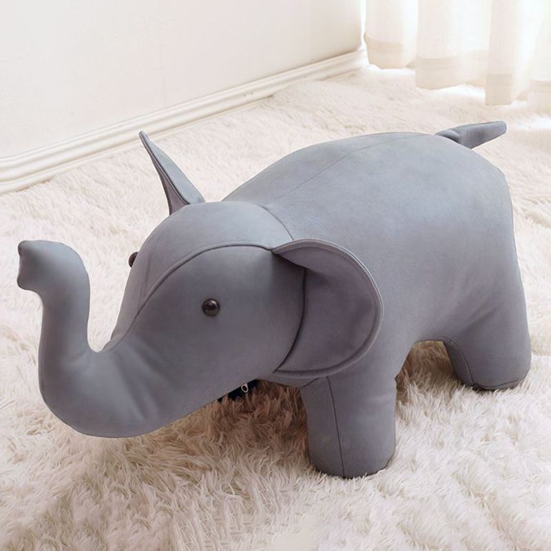 Fabric Pouf Solid Color Animal Shape Stain Resistant Modern Pouf Ottoman Clearhalo 'furn' 'furn_ottomans_poufs' 'Furniture' 'Living Room Furniture' 'Ottomans & Poufs' 'ottomans_poufs' 1200x1200_e5e814b1-55d0-485c-893d-91c79f145aa9