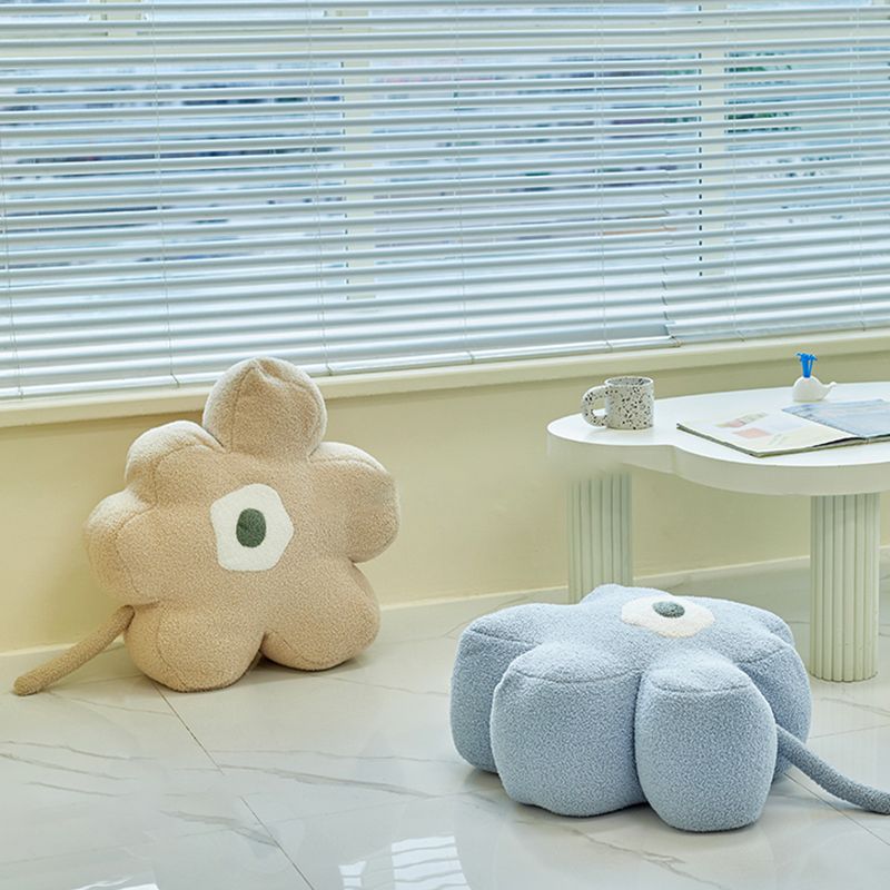 Modern Pouf Ottoman Velvet gestoffeerde scheurbestendige bloemvorm Ottoman