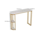 Freie Form Stone Top Bar Height Tisch Industrial Doppelpodest Stange Tisch mit Lagerung