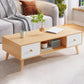 Rectangle Wood Coffee Table 4 Legs Single Coffee Table with Drawer Clearhalo 'Coffee & Accent Tables' 'Coffee Tables' 'coffee_tables' 'furn' 'furn_coffee_tables' 'Furniture' 'Living Room Furniture' 1200x1200_e5ea11f3-e15c-49da-8087-f7d406697e0d