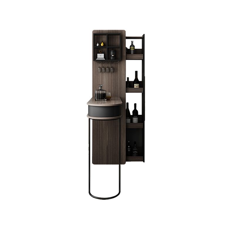 Ellipse Shape Bar Table Storable Table with Wine Holder for Living Room Clearhalo 'Bar Furniture' 'Bar Tables' 'bar_tables' 'furn' 'furn_bar_tables' 'Furniture' 'Kitchen & Dining Furniture' 1200x1200_e5ecd084-ab4d-483f-9805-b0573fa750a0