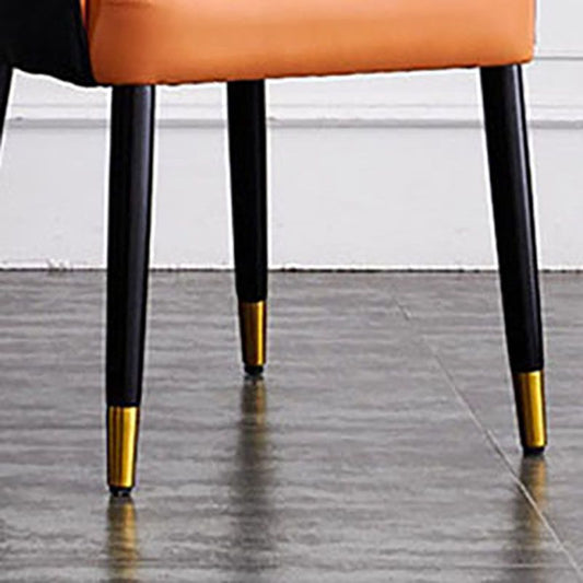 Scandinavian Upholstered Side Chairs Solid Back Chair for Kitchen