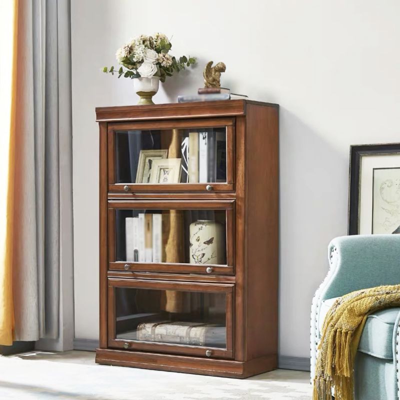 Wooden Barrister Bookcase Modern Closed Back Bookcase for Home Office Clearhalo 'Bookcases' 'Furniture' 'furniture_bookcases' 'kitchen' 'kitchen_bookcases' 'Living Room Furniture' 'Office Furniture' 1200x1200_e5ed285e-0587-4409-aa12-98837729dd91