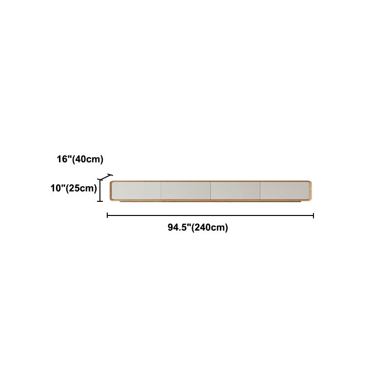 Holz -TV -Ständer geschlossener Speicher -TV -Konsole mit 3 /4 -Schubladen, 16 "D x 10" H