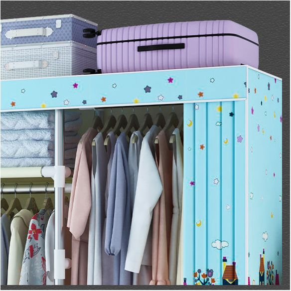 Armadio in metallo armadio del guardaroba in stile contemporaneo Armaia con asta di abbigliamento per casa