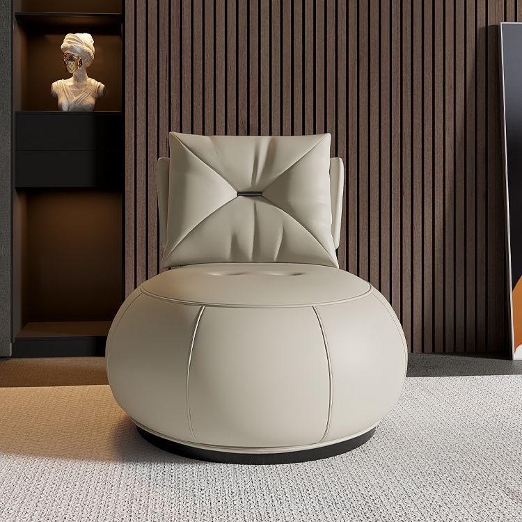 Solid Color Lounge Chair Living Room Round Base Side Fixed Back Chair Clearhalo 'Accent Chairs' 'accent_chairs' 'Chairs & Seating' 'furn' 'furn_accent_chairs' 'Furniture' 'Living Room Furniture' 1200x1200_e5f07c76-ade8-4057-aa6b-6baf9b0f07bd