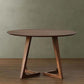 Round Wood Dining Table Reclaimed Oak Table in Brown with Double Pedestal Clearhalo ' dining_table' 'Dining Tables & Seating' 'Dining Tables' 'furn' 'furn_dining_table' 'Furniture' 'furniture_dining_table' 'Kitchen & Dining Furniture' 'kitchen&dining_furn' 'kitchen' 'kitchen_dining_table' 1200x1200_e5f3387d-776f-46d3-bb67-3919a3f8a4ab