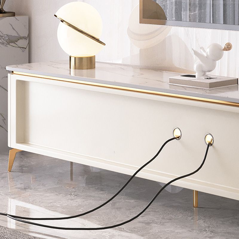 Stone TV Media Stand Consola de TV contemporánea para sala de estar