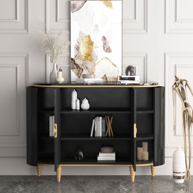 Stone Countertop Dining Server Glam Manufactured Wood Server Clearhalo 'buffet_sideboard' 'Buffets & Sideboards' 'furn' 'furn_buffet_sideboard' 'Furniture' 'Kitchen & Dining Furniture' 1200x1200_e5f47e6f-5ac9-4fa7-91a3-70884c66738c