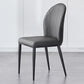 Industrial Side Chair Solid Back Metal Dining Room Chair for Dining Room