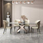 Modern Style Sintered Stone Table Dining Rectangle Table with Metal Legs for Home Use