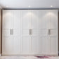 White Wood Wardrobe Cabinet With Drawers and Clothes Hanging Rod Storage Armoire Clearhalo 'Armoires & Wardrobes' 'armoires_wardrobes' 'Bedroom Furniture' 'furn' 'furn_armoires_wardrobes' 'Furniture' 1200x1200_e5f89df3-db63-4f6f-a9ef-4ae3fe0148c2
