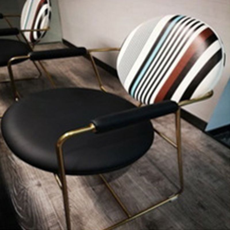 Scandinavian Style Metal Dining Chair Open Back Arm Single Dining Side Chair Clearhalo ' kitchen&dining_furn' 'Dining Chairs' 'Dining Tables & Seating' 'dining_chair' 'furn' 'furn_dining_chair' 'Furniture' 'furniture_dining_chair' 'Kitchen & Dining Furniture' 'kitchen' 1200x1200_e5f9146d-bb0c-4d16-aaf6-fa932a68fdc9