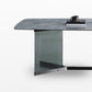 Blue Rectangle Sintered Stone Dining Table for 4/6 with Glass Base Dining Set for Restaurant Clearhalo 'Dining Room Sets' 'Dining Tables & Seating' 'dining_room_set' 'furn' 'furn_dining_room_set' 'Furniture' 'furniture_dining_room_set' 'Kitchen & Dining Furniture' 'kitchen&dining_furn' 'kitchen' 1200x1200_e5f96fa6-9b25-4501-a668-91907a1ce69d