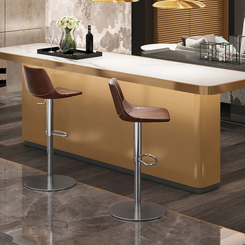 Industrial Leather Bar Stool Adjustable Backrest Bar Stool for Bristol Clearhalo 'Bar Furniture' 'Bar Stools' 'bar_stools' 'furn' 'furn_bar_stools' 'Furniture' 'Kitchen & Dining Furniture' 1200x1200_e5faab2a-7f9b-4c86-b305-2efb1d091c60