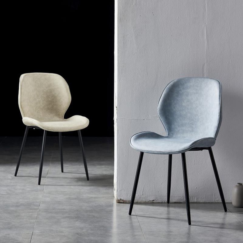 Contemporary Style Chairs Armless Dining Chairs with Metal Legs for Kitchen Clearhalo 'Dining Chairs' 'Dining Tables & Seating' 'dining_chair' 'furn' 'furn_dining_chair' 'Furniture' 'Kitchen & Dining Furniture' 1200x1200_e5fdcd72-5f6c-458a-9e83-442f5be4c905