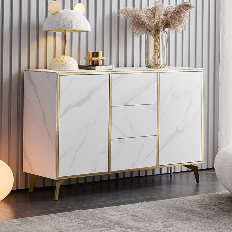 Contemporary Sideboard Table 3 Drawer Sideboard Cabinet for Kitchen Clearhalo 'buffet_sideboard' 'Buffets & Sideboards' 'furn' 'furn_buffet_sideboard' 'Furniture' 'Kitchen & Dining Furniture' 1200x1200_e5fe0fc7-4016-4453-bac8-42e62f6dcfb8