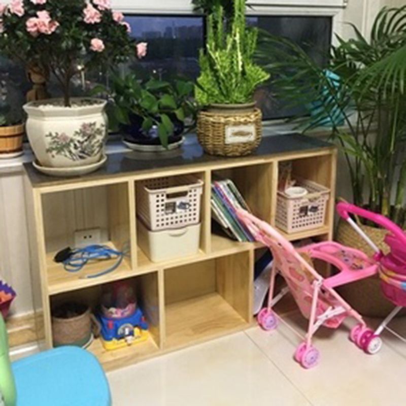 Libreria moderna in legno, libreria geometrica per qualsiasi stanza, 9,5 "W