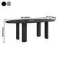 Oval Solid Wood Dining Table in Grey/Black Modern Table with 4 Legs for Restaurant Clearhalo ' dining_table' 'Dining Tables & Seating' 'Dining Tables' 'furn' 'furn_dining_table' 'Furniture' 'furniture_dining_table' 'Kitchen & Dining Furniture' 'kitchen&dining_furn' 'kitchen' 'kitchen_dining_table' 1200x1200_e60004b2-e34a-406a-961c-b73a60285a69
