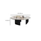 Contemporary Round Coffee or End Table Iron and Stone Coffee Table in Black and White Clearhalo 'Coffee & Accent Tables' 'Coffee Tables' 'coffee_tables' 'furn' 'furn_coffee_tables' 'Furniture' 'Living Room Furniture' 1200x1200_e60138e3-3a72-4e13-84fc-a26bdb2ed057