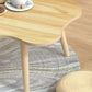 Modern Wooden Free Form Coffee Table with 4 Natural Wooden Legs