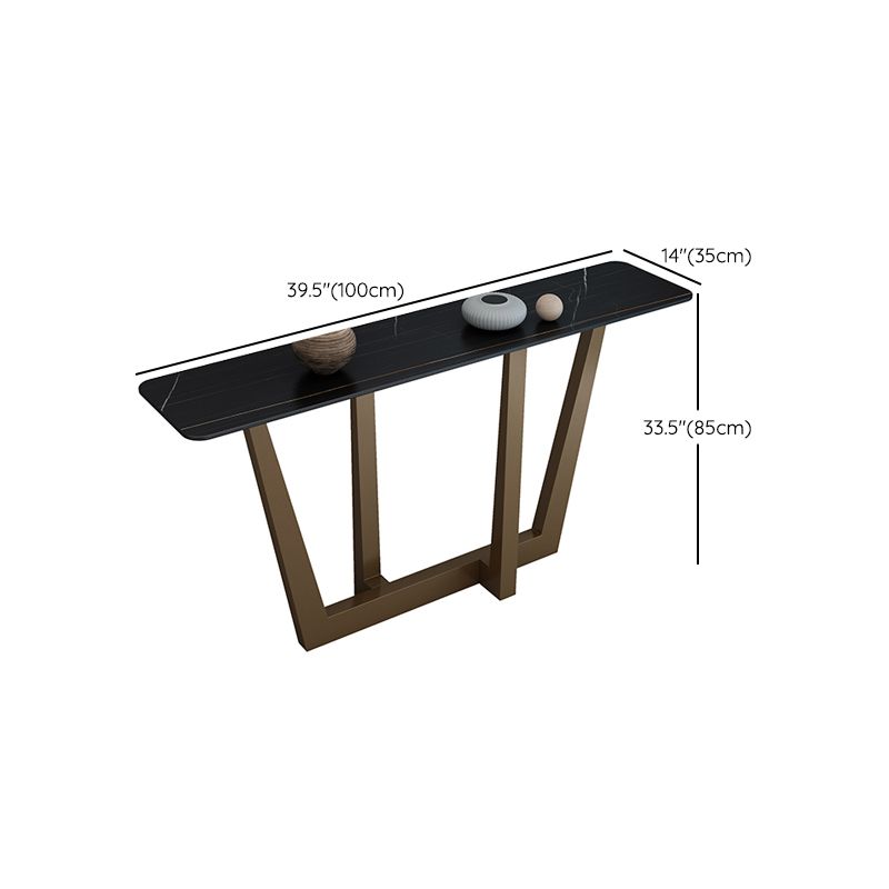 Tavolo console in pietra glam rettangolo di divani console dorata per sala