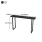 Industrial Indoor Rectangle Counter Wine Table Stone and Metal Bar/Dinette Table