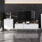 Glam TV Media Stand 16" W Enclosed Storage TV Stand Console with Cabinet Clearhalo 'furn' 'furn_tv_stands_entertainment_centers' 'Furniture' 'Living Room Furniture' 'TV Stands & Entertainment Centers' 'TV Stands & Media Storage Furniture' 'tv_stands_entertainment_centers' 1200x1200_e6064edb-3ad3-47f3-b59c-5e78709eb4a5